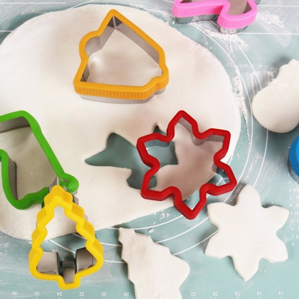 6 st/set Jul Pepparkaksformar Form Set Mat DIY Dekoration Tillbehör