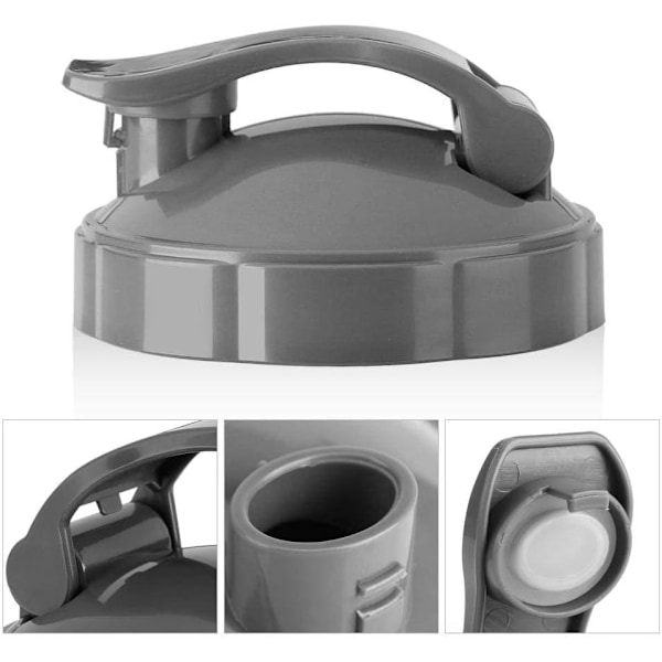 Seal Flip Top to-Go Lock Juicer Reservdelar Juicer Koppar och Tillbehör Extractor Blad Combo för NutriBullet för 600W 900W Blender(Grå)