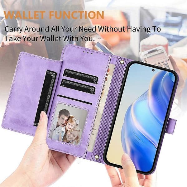 PU Læder Etui Til Motorola Moto E40 / E30 / E20 Purple
