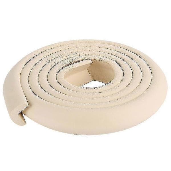 Barn Barn Säkerhet Vägg Hörn Kant Skydd Kudde Skumremsa Skydd Beige 2M