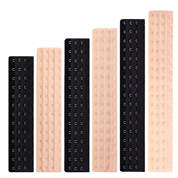 En forlengelse av brakettarm for kvinner, korsett, krok og øyestropp, skulderstropp, undertøystilbehør, 13-18, 2 stykker Universal 13 buckle black2pcs