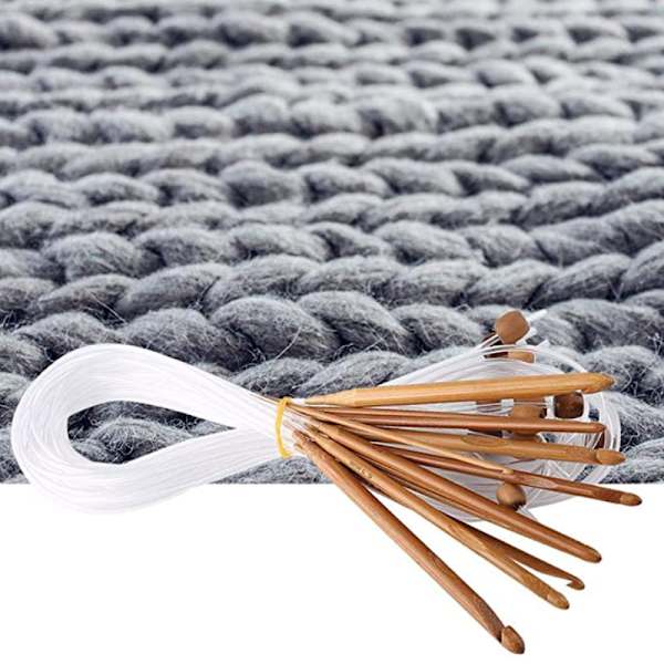 12 sizes Bamboo crochet hooks Set 3-10mm