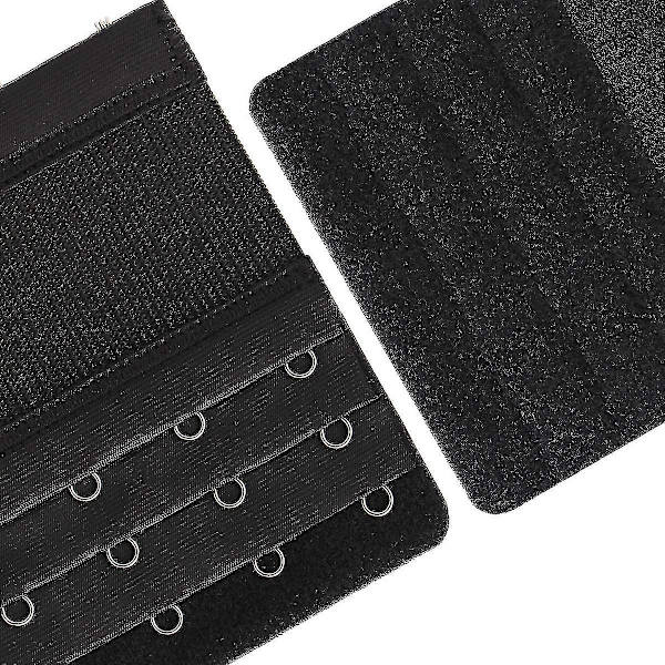 6 stk. Myke og komfortable elastiske BH-forlengere for kvinner, BH-forlengelsesstropp med 4 kroker, 3 rader, dame-BH-forlenger, BH-bånd