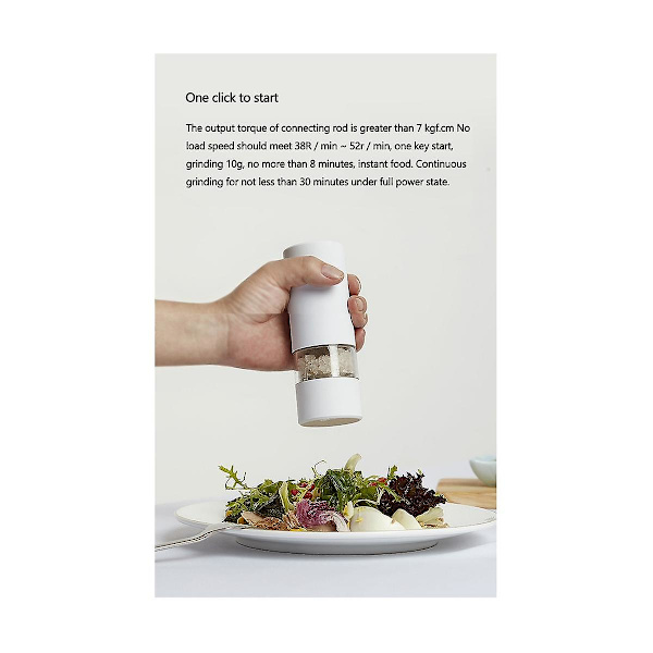 Sähköinen mylly USB automaattinen pippuri ja suola LED-valo 5 tilaa Peper Spice Grain Pulverizer K