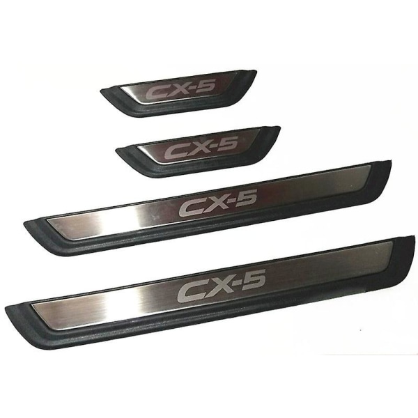 Auto dörrtröskelplatta Scuff Plate tröskel för Mazda Cx-5 Cx 5 2017-2022, biltillbehör