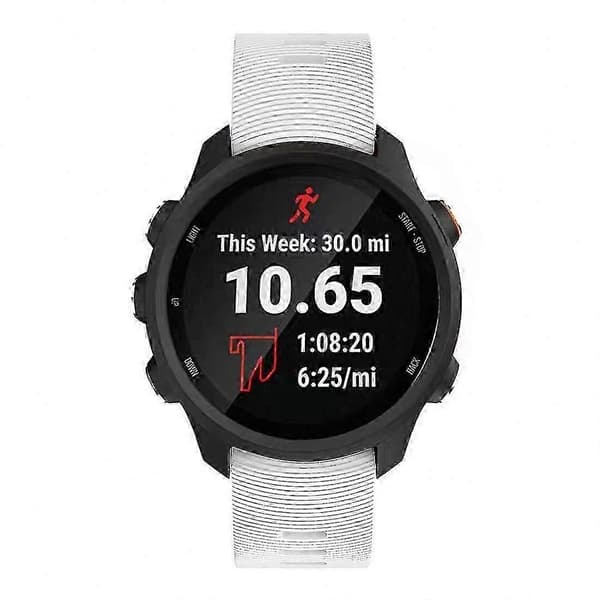 Erstatnings silikonarmbånd kompatibelt med Forerunner 245 White