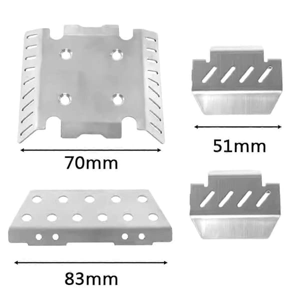Metallchassikit + Axelkåpskit för 1/8 Allrock 1/8 H8h V1v2 RC Bildelar