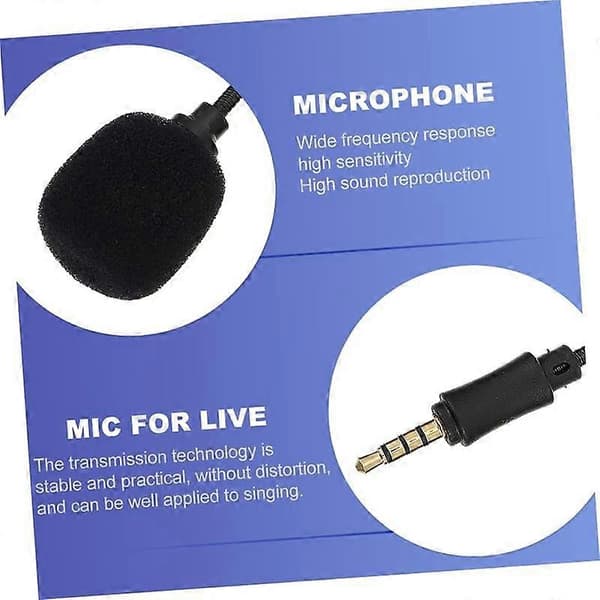 Sett med 4 mikrofoner for telefon/PC, USB, Svart