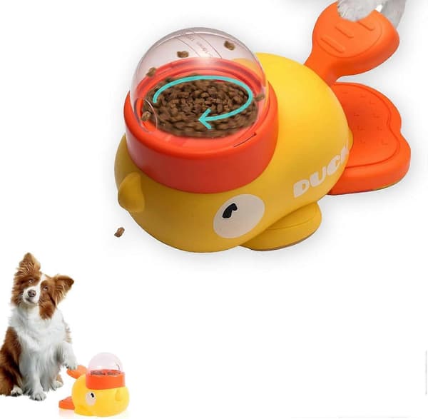 Andeformet Hund Slow Feeder Legetøj Til Kæledyrsfoder Dispenser Katte Hunde Interaktion Godbidder Feeder Til Berigelse Og Underholdning