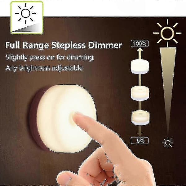Mini touch-natlampe, genopladelig LED-lampe, bærbar sengelampe til børn, trådløs belysning til børneværelset