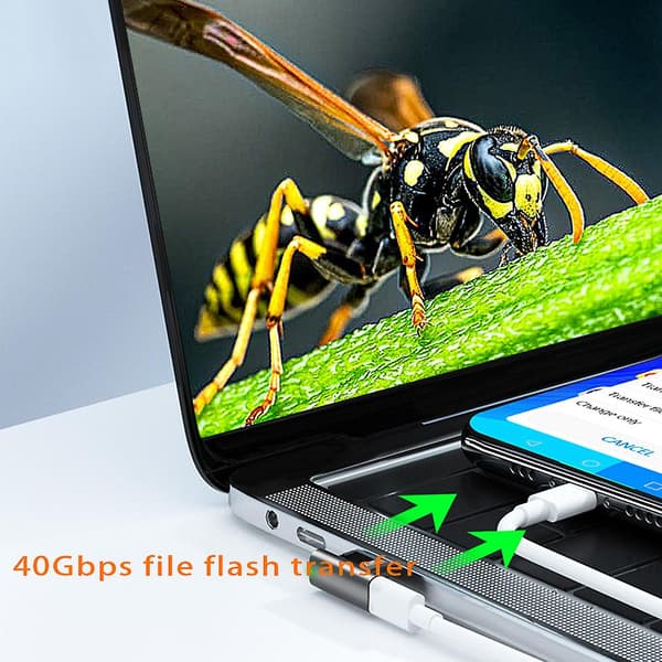 100w 24-pin magnetisk USB C-adapter Type C 10 Gbps opladningsmagnet datakonverter