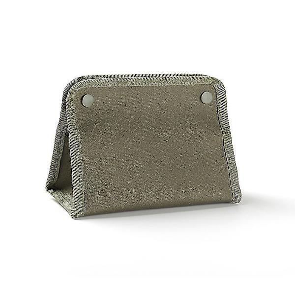 Canvas servettbehållare hållbar tryckknappdesign stor kapacitet hopfällbar bärbar ansiktsvävnad z5808