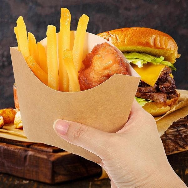 Western Food Boxes Kraftpapper Party Snack Boxes för packning 100 st