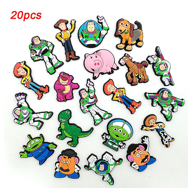20 stk/sett Toy Story Sko-sjarmer, Croc Clog Sko-dekorasjon