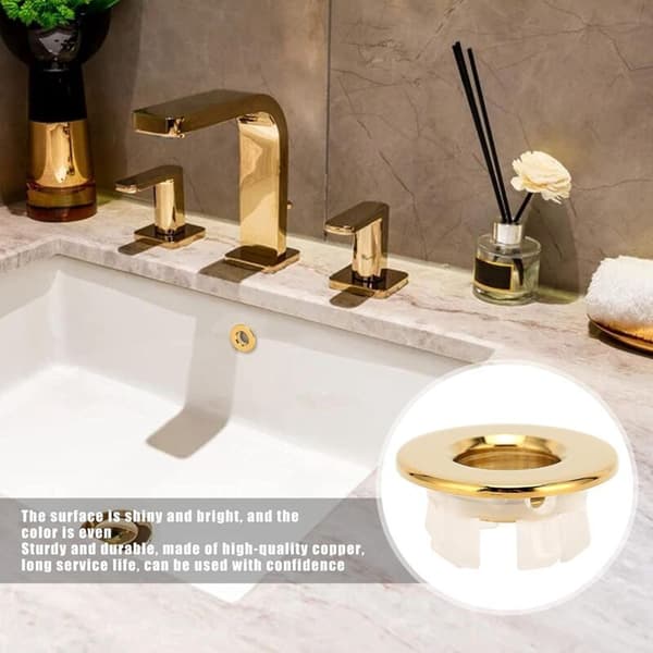 Diskbänksöverflödesring, Mässingsöverflödesringar, Rund Hål Diskbänksöverflödesskydd (Guld) Yellow