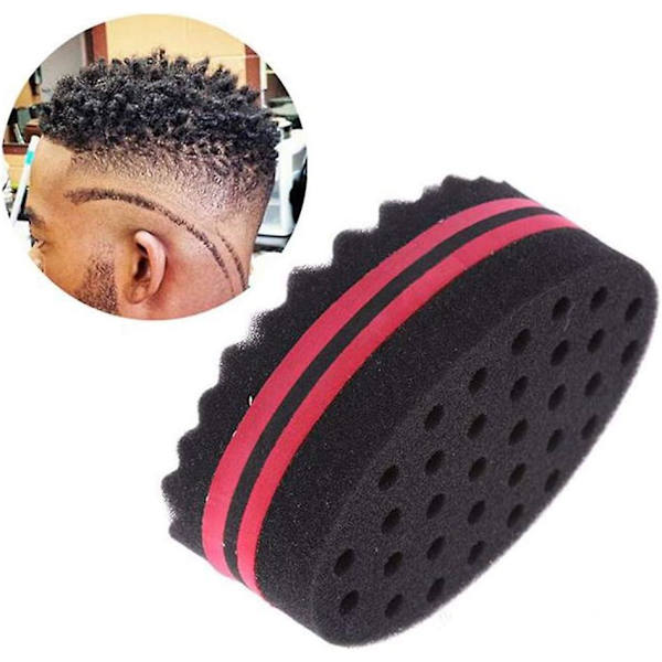 2 st hårstylingverktyg svamp hår twist svamp twist curl borste svamp magisk curl borste dubbelsidig två i ett twist magisk hårsvamp för Hai