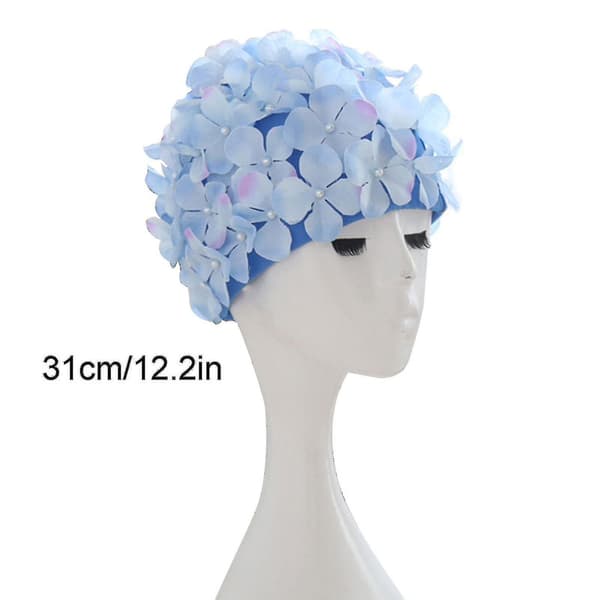 Dame Simbadshatt Blomst Retro 3D Blomstrete Badehette Dame Blomster Badehette