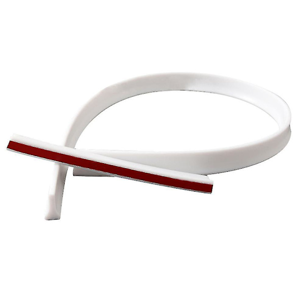 Dusj terskel vanndemning Collapsible dusj terskel vannsperre Vanntett stripe-2m-hvit