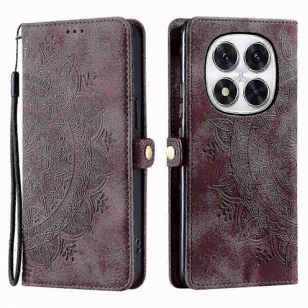 Suojakotelo Redmi Note 14 Pro 5G:lle - Tukeva kansi sisäänrakennetulla näytönsuojalla Multicolor Wine Red