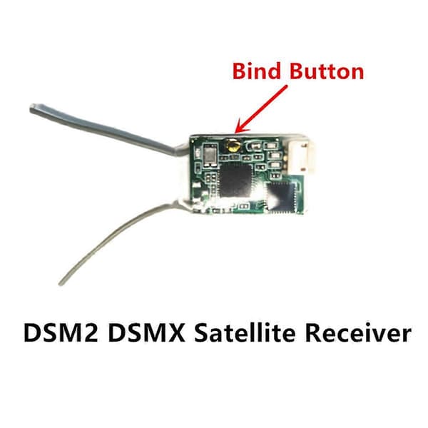 DSM2 DSMX Satellittmottaker med Bind-knapp for Mini Quadcopter As Shown