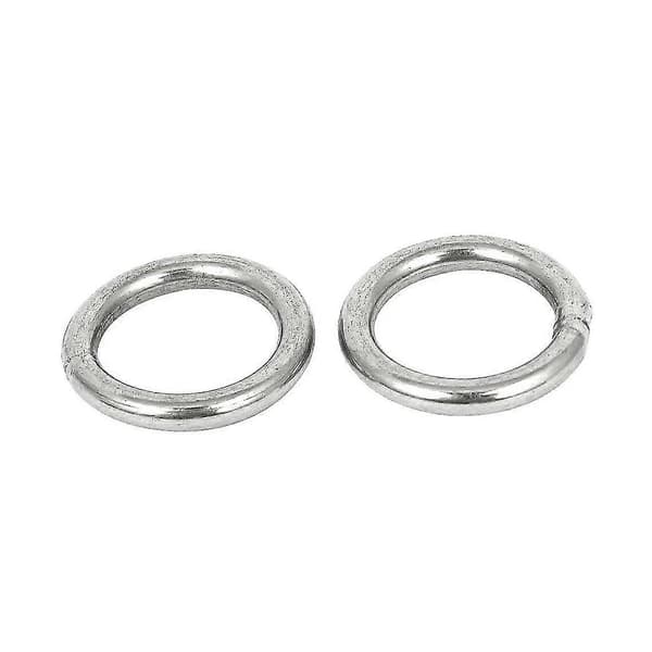 uxcell 20mm x 3mm Rustfritt Stål Webbing Stropp Sveisede O-Ringer 5 stk