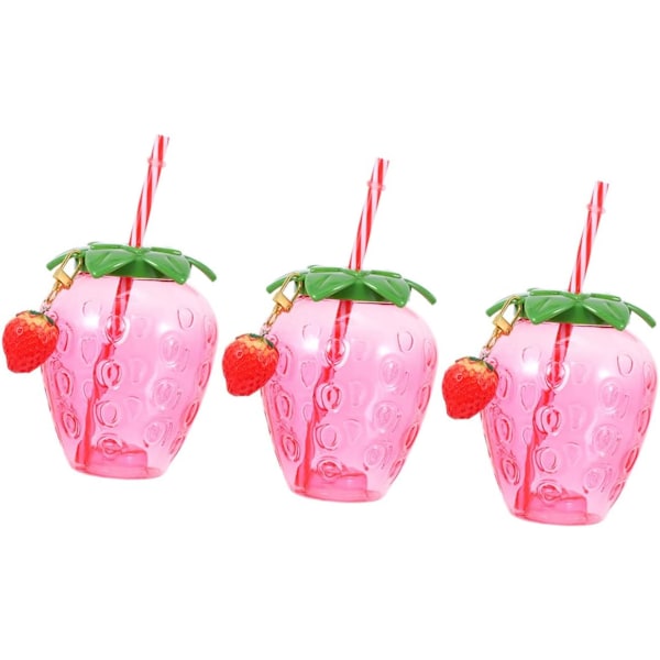 3 stk drikke juice pp drikke jordbær drikke jenter & kopp krus oz/ml dekorativ modellering aloha plast te sommer kopper for rekvisita ting