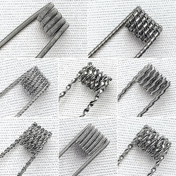 48 stk. A1 værktøj præbyggede præfabrikerede coils Clapton Quad Hive Alien Fused Clapton Mix Twisted Coil til Rd