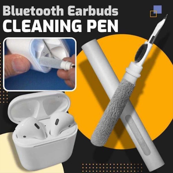 Bluetooth-ørepropper rengjøringspenn bærbar rengjøringspenn børsteverktøy gaver White