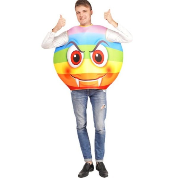 Funny Face Emoji-kostume til voksne, sjovt kostumetilbehør (en størrelse) STYLE 4