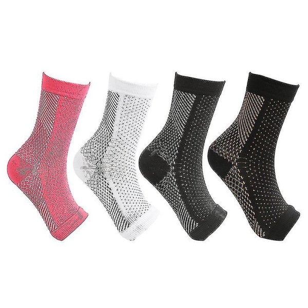 4 par beroligende sokker Neuropati kompression ankelbuestøtte Beskyttelse Smertelindrende sokker