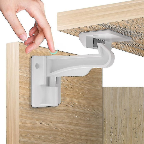 10 stk. Baby Child Safety Cabinet Locks Safe And Easy To Install No Drilling Or Keys 10 stk.