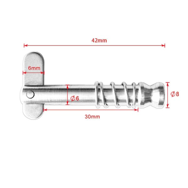 4x Quick Release Pins til dækhængsel båd Bimini topbeslag 316 rustfrit stål