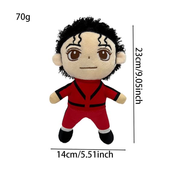 Uusi Michael Jackson -pehmonukke, julkkisteemainen pehmolelu. Michael in red