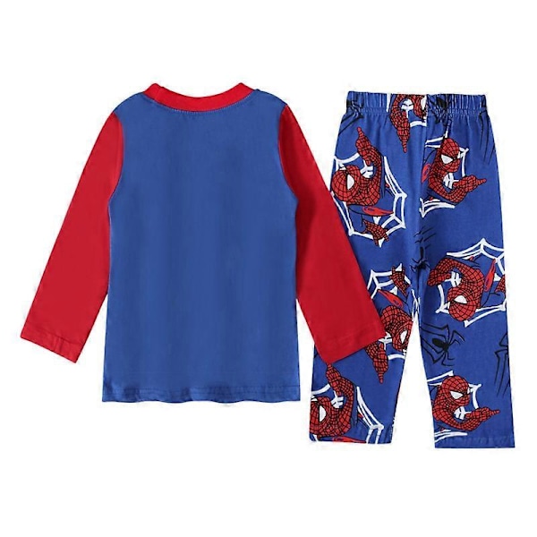 Efterår og vinter nye langærmede hjemmetøj to-delte sæt til drenge Spider-Man pyjamas sæt drenge pyjamas blue 120cm