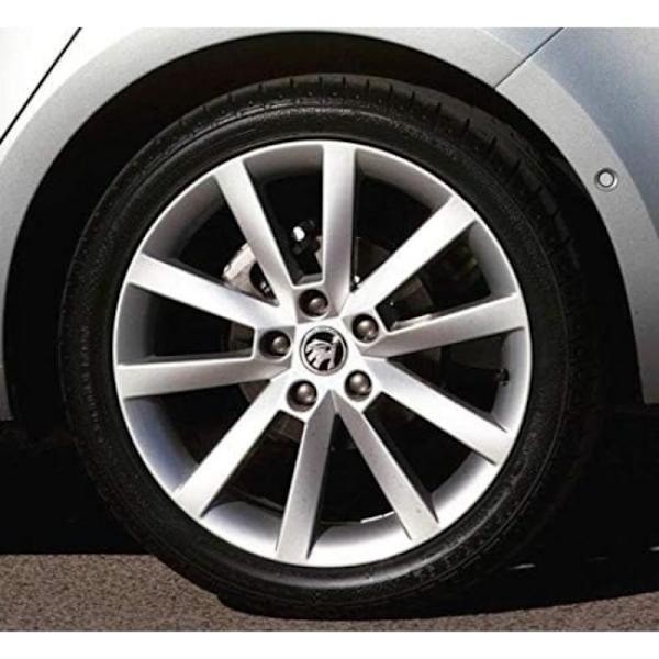 Sæt med 4 sorte navkapsler til Skoda 60 mm