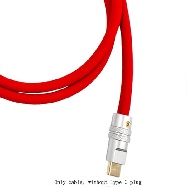6mm 6-kärnig DIY Ström- och Datakabel 100cm Längd för Typ C Projekt Stöder 120W Laddning och Höghastighetsdataöverföring Yellow