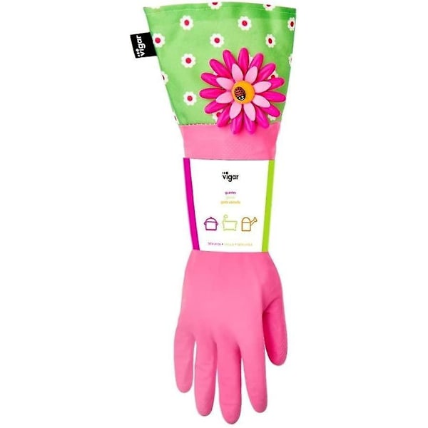 YSDSY Flower Power -pesukäsineet Vihreä/Pinkki