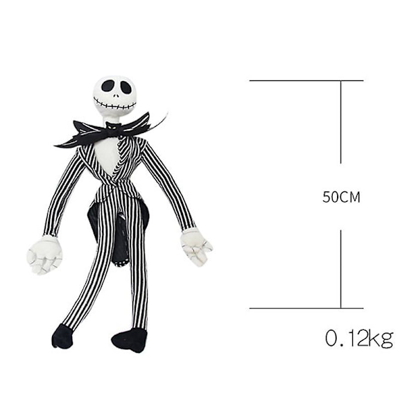 50cm Painajainen Ennen Joulua Jack Skellington Pehmolelut Nukke Luuranko Jake Pehmolelut Täytetyt Lelut Lapsille Lapsille Lahjat