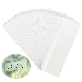 50 Sheets Clear Window Fly Trap Fly Paper Tape with Adhesive 20x7cm