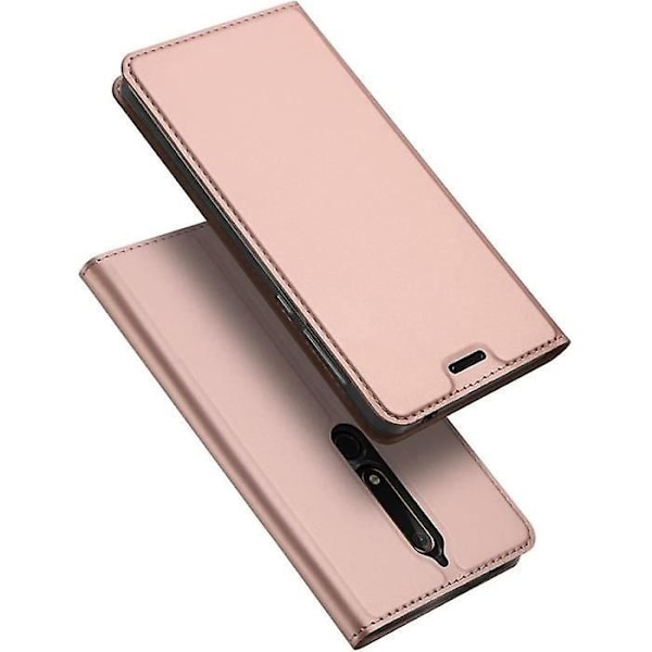 Nokia Nokia 6.1 Etui Nokia Nokia 6.1 Etui med Magnetisk Pungfunktion Pink