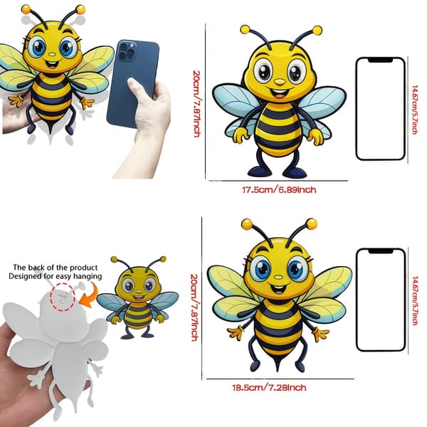 Anti-Lost kortpung RFID-blokerende punge SORT STYLE2 STYLE2 Sort style2-style2 Sort Model A Metal Bee (2pcs)
