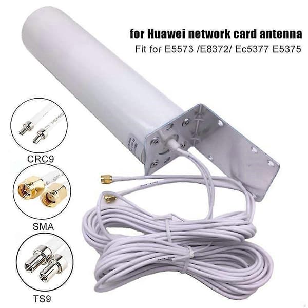 SMA/TS9/CRC9 12dBi ekstern antenne til Huawei E5573 E8372 EC5377 E5375 router CRC9