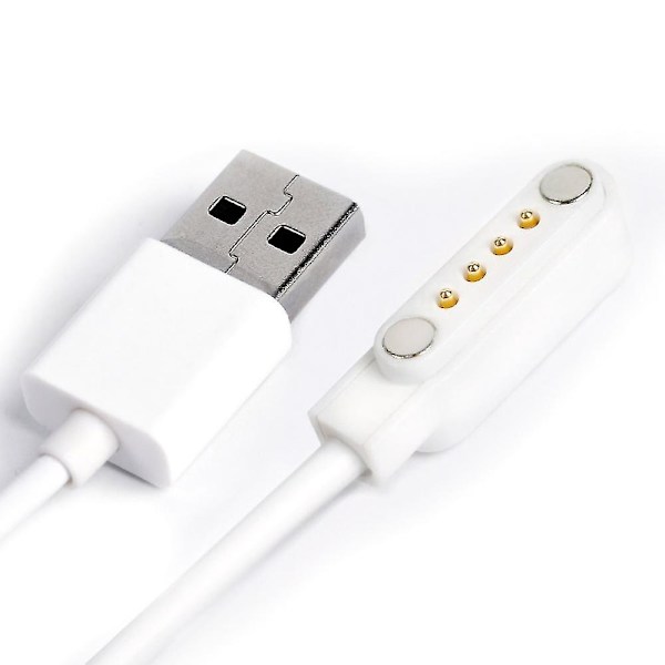 Universell 4-polig magnetisk laddningskabel USB-laddningssladd för barnens smarta klocka