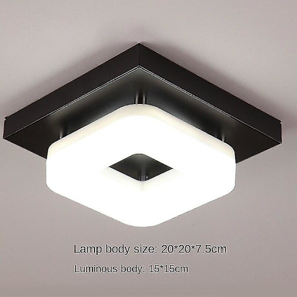 Firkantet LED-loftlampe, kreativ minimalistisk veranda-loftlampe, entre-loftlampe