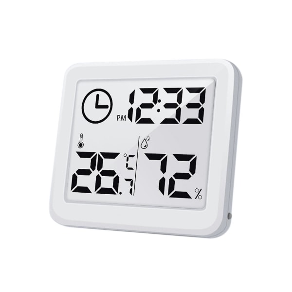 Indendørs hygrometer termometer fugtighedsmåler monitor med temperatur -10celsius -70celsius (14 Fahrenheit -158 Fahrenheit) og white