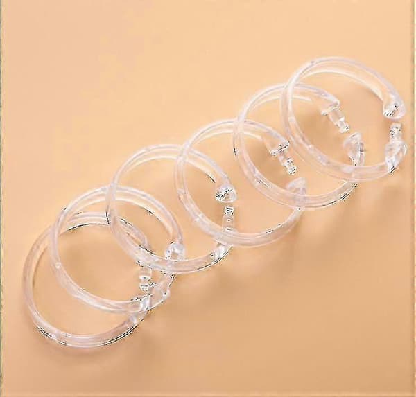Åpne Ringer, Plast, Transparent, 24 stk, 4.5CM