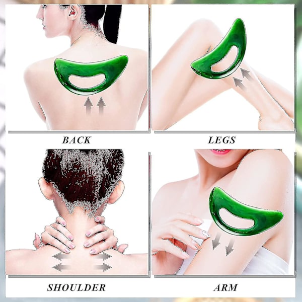 Krop Gua Sha Massageværktøj Stor Gua Sha Sæt Med Håndgreb Resin Guasha Bræt Muskel Skrabe Massageværktøjer Krop Ansigtsskulptur Anti Cellulite Spa T