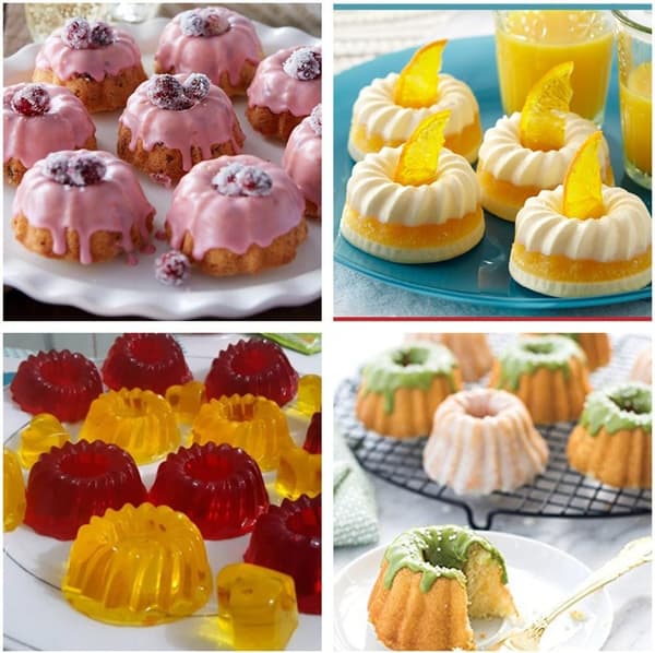 Silikonebageforme, 24-pak Mini Silikonebageforme til kager, Non-stick Muffinsforme, BPA-fri Elegante Dessertforme - Gelé og Muffins D