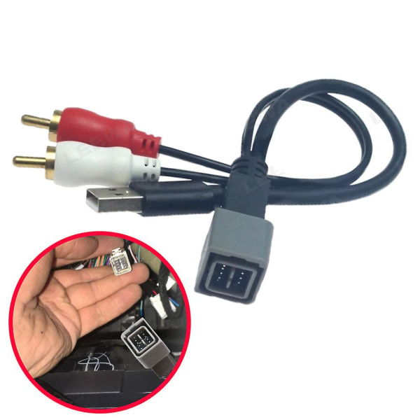 Bilradio USB Adapter USB Port Input Retention Kabel För Nissan - Högtalarlinje