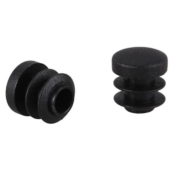 Chair Table Leg Plug 14mm Diameter Round Plastic Cover Threaded Insert Tube 12 pcs